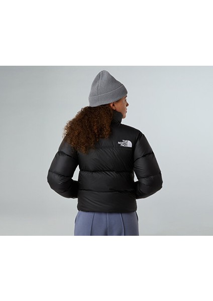 W 1996 Retro Nuptse Jacket Kadın Outdoor Montu (700 Dolgu Kaz Tüyü) NF0A3XEOGOF1 Siyah fırsatları