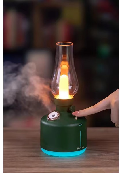 Vintage Şarjlı Gece Lambası Hava Nemlendirici Buhar Makinesi 280ML Retro Kamp Işık Kamp Lambası fiyatları
