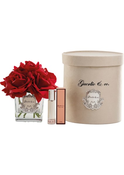 Guerlieandco. Kırmızı 5 Gül Kare Cam Gümüş fiyatları