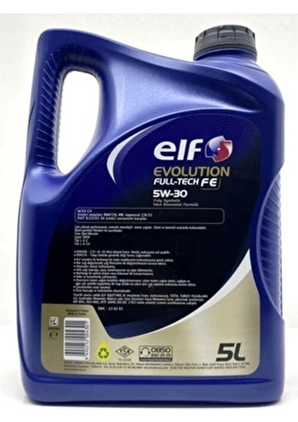Evolution Full-Tech Fe 5W-30 Motor Yağı 5 Litre Euro V Uyumlu Emisyon Düşürücü Özellikli fırsatları