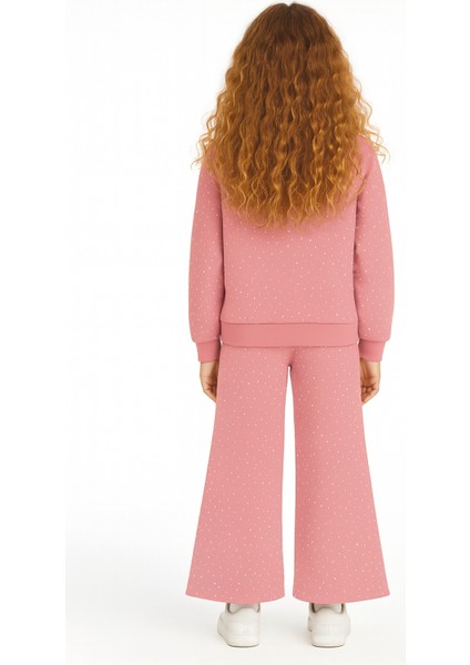 Kız Çocuk Küçük Taş Işlemeli Alt Üst Takım AK13595 fiyatları