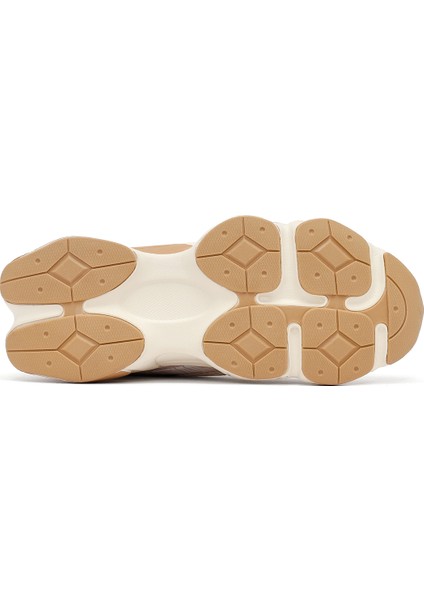 Kadın Krem Bağcıklı Kalın Tabanlı Sneaker 25AFD431114 fırsatları