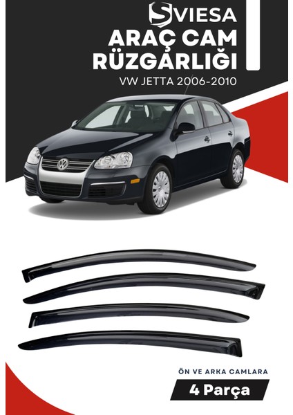 Volkswagen Jetta 2006-2010 Uyumlu Oto Camlara Özel Ölçü Cam Rüzgarlığı Rüzgarlık