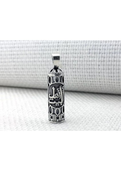 Ehlibeyt Yazılı Cevşeni Kebir Dualı 925 Ayar Gümüş Erkek Kolye Ucu