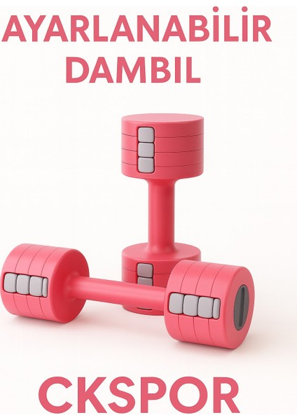 Ayarlanabilir Dambıl Seti 2×2,5 kg Ayarlanabilir Ağırlık – Spor & Fitness Aleti 4'ü 1 Arada