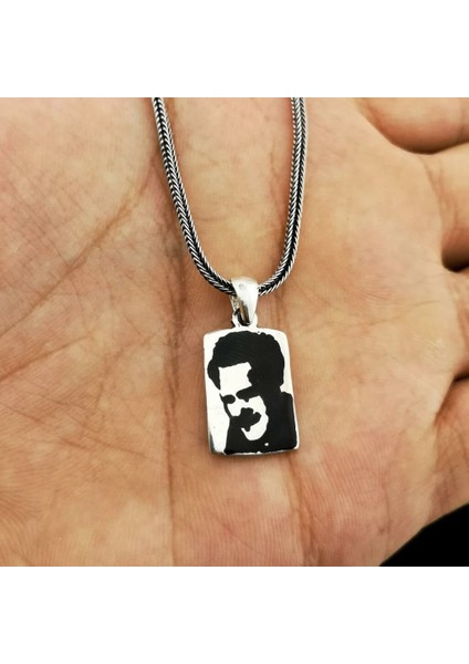 Nazım Hikmet 925 Ayar Gümüş Erkek Kolye