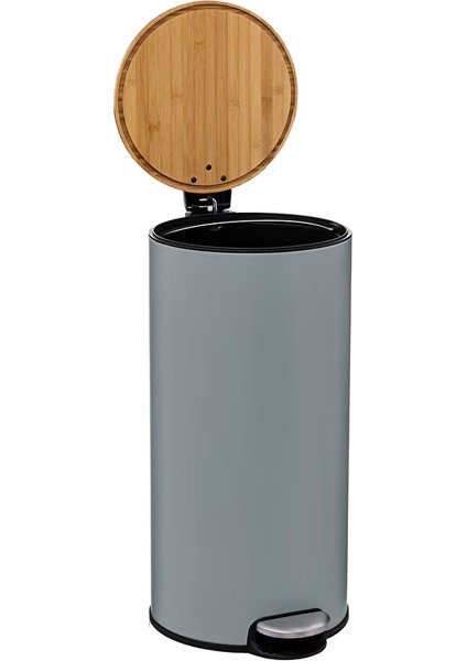 Çöp Kovaları Simply Smart Bambou 30 Lt Metal Antrasit
