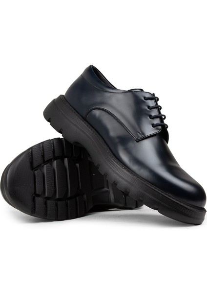 Erkek Lacivert Hakiki Deri Günlük Ayakkabı - 01934MLCVE01 modelleri