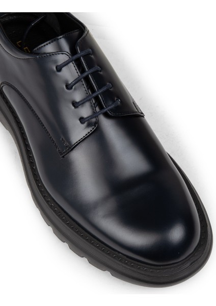 Erkek Lacivert Hakiki Deri Günlük Ayakkabı - 01934MLCVE01 indirimleri