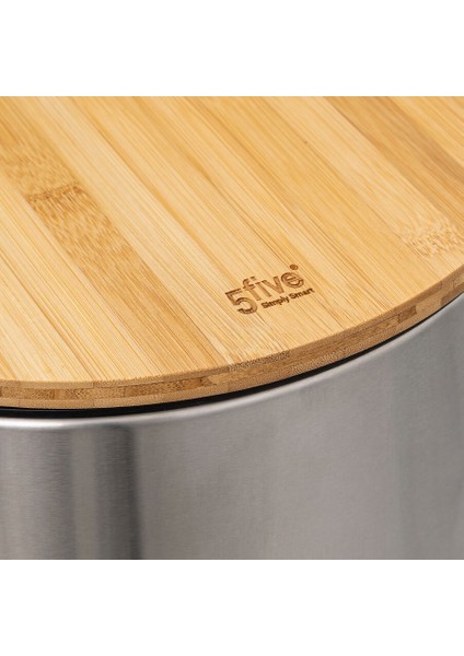 Çöp Kovaları Simply Smart Bambou 30 Lt Metal Inox