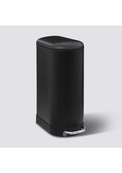 Ariane 30 L Slim Pedallı Çöp Kovası Siyah | Yavaş Kapanma, Kolay Temizlik Çıkarılabilir Yıkanabilir İç Sepet, Minimal Tasarım