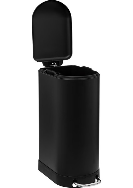 Ariane 30 L Slim Pedallı Çöp Kovası Siyah | Yavaş Kapanma, Kolay Temizlik Çıkarılabilir Yıkanabilir İç Sepet, Minimal Tasarım
