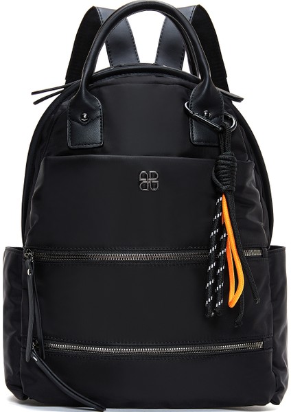 Kadın Siyah Kumaş Sırt Çantası 25WBD25016F