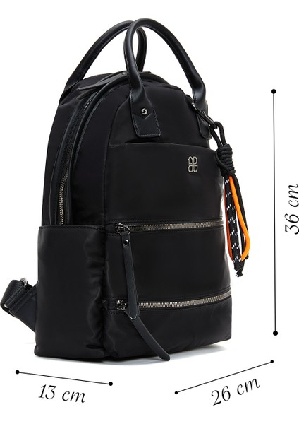 Kadın Siyah Kumaş Sırt Çantası 25WBD25016F fiyatları
