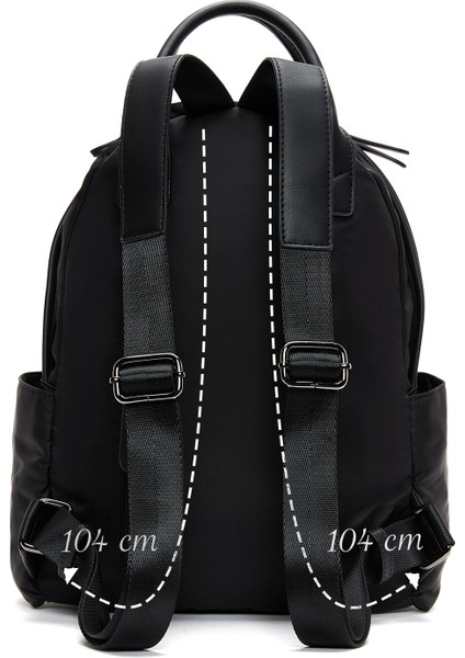 Kadın Siyah Kumaş Sırt Çantası 25WBD25016F modelleri