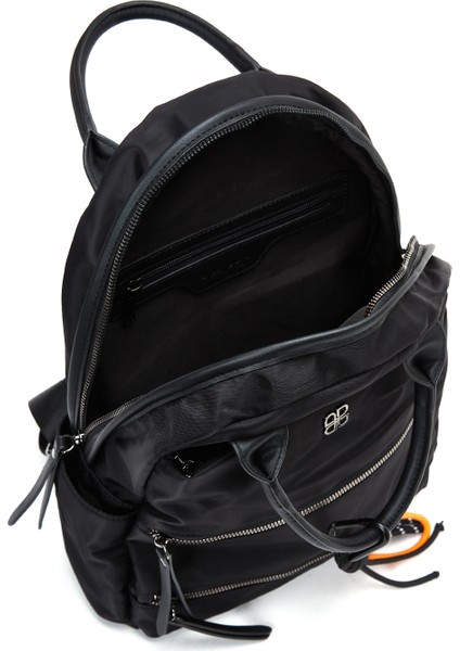 Kadın Siyah Kumaş Sırt Çantası 25WBD25016F