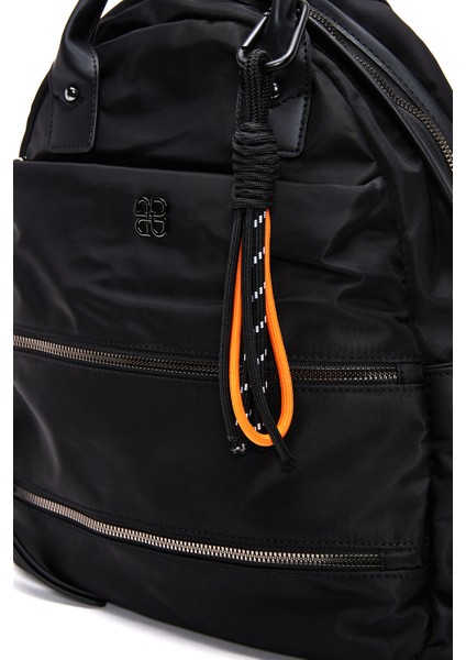 Kadın Siyah Kumaş Sırt Çantası 25WBD25016F