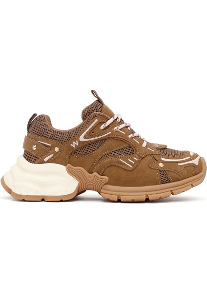 Kadın Camel Bağcıklı Kalın Tabanlı Sneaker 25AFD430414
