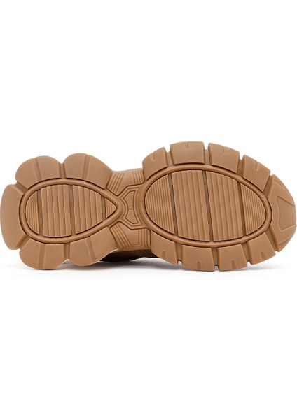 Kadın Camel Bağcıklı Kalın Tabanlı Sneaker 25AFD430414 fırsatları