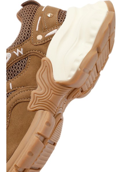 Kadın Camel Bağcıklı Kalın Tabanlı Sneaker 25AFD430414
