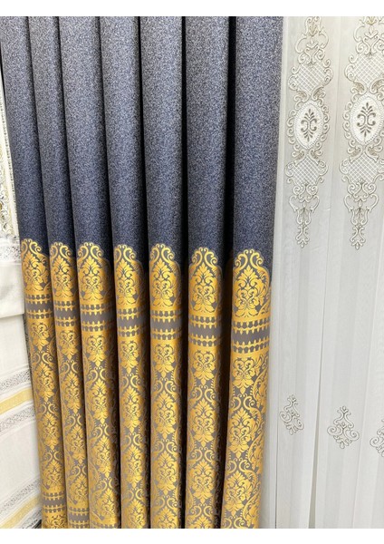 Nivemeshome Side Antrasit 5401 FT632057 1/3 Sık Pileli Fon Perde Apm modelleri