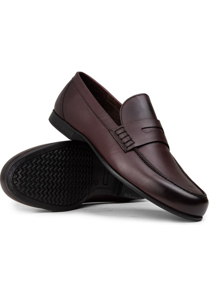 Erkek Bordo Hakiki Deri Loafer Ayakkabı - 01538MBRDC01 fiyatları