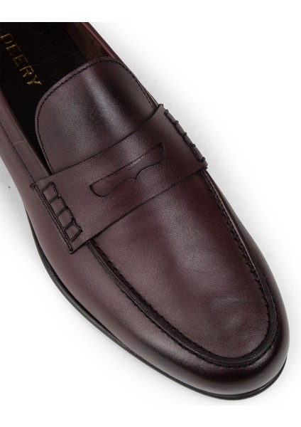 Erkek Bordo Hakiki Deri Loafer Ayakkabı - 01538MBRDC01 indirimleri