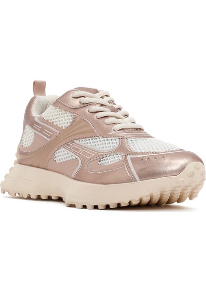 Kadın Pembe Bağcıklı Kalın Tabanlı Sneaker 25AFD430514