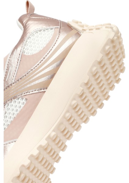 Kadın Pembe Bağcıklı Kalın Tabanlı Sneaker 25AFD430514