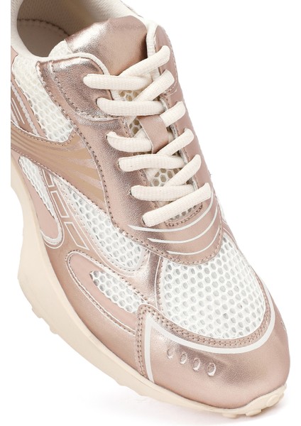 Kadın Pembe Bağcıklı Kalın Tabanlı Sneaker 25AFD430514