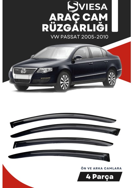 Volkswagen Passat 2005-2010 Uyumlu Oto Camlara Özel Ölçü Cam Rüzgarlığı Rüzgarlık