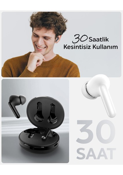 Audio TWS S10 Bluetooth Kablosuz Kulaklık - ANC Aktif Gürültü Engelleme + ENC 6 Mikrofon - 10mm Sürücü - 30 Saat Pil - iOS & Android EQ App Şeffaf & Gaming Mod iPX4 Siyah - ASD07886 fırsatları