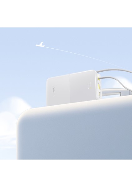 Enerfill FC51 Bipow2 Pro Dijital Göstergeli Super Hızlı Power Bank Type-C Kablolu, Usb-C 2 Çıkışlı 20000MAH 22.5W Beyaz fırsatları