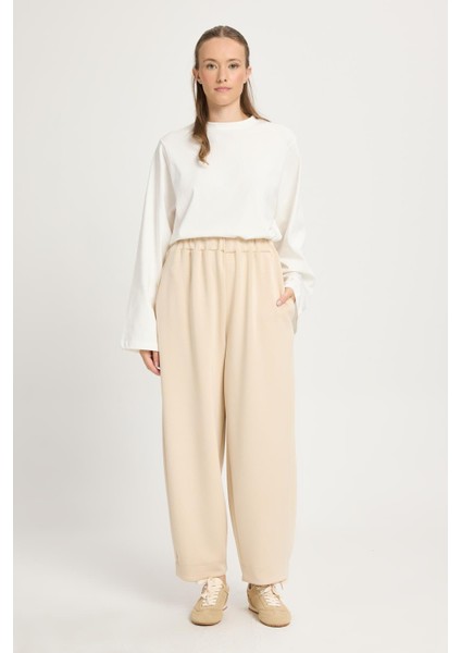 Kadın Taş Oversize Modal Kumaş Yumuşacık Pantalon 30004