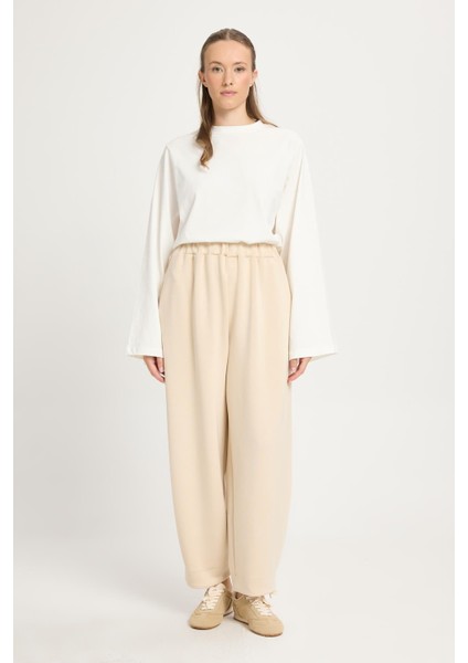 Kadın Taş Oversize Modal Kumaş Yumuşacık Pantalon 30004 modelleri