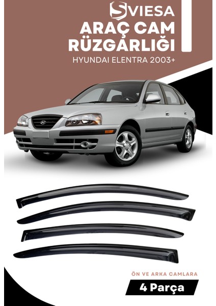 Hyundaı Elentra 2003 Sonrası Uyumlu Oto Camlara Özel Ölçü Cam Rüzgarlığı Rüzgarlık