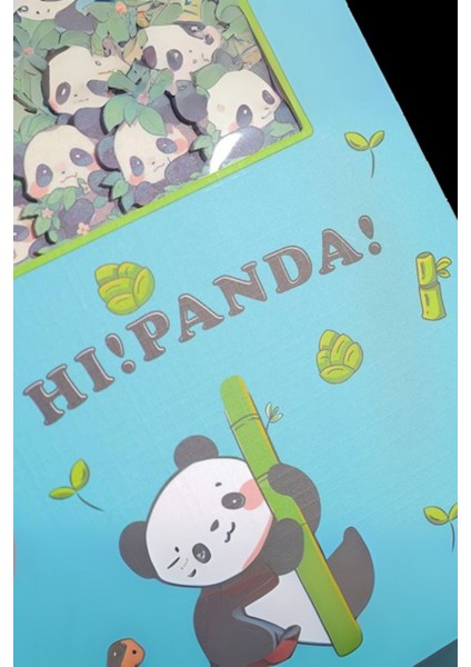 Sevimli Panda Temalı 3D Stereo Katmanlı Oyma Sayfalı Defter 20,8 x 14 cm 120 Yaprak fırsatları