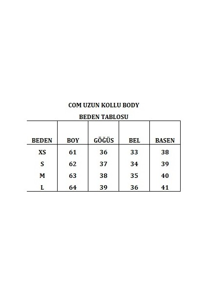 Com Uzun Kollu Sırt Dekolteli Çıtçıtlı Kaşkorse Body indirimleri