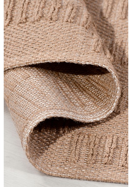 Novella Modern Halı Koleksiyonu | Tozumaz, Hasır Renk, Jüt Taban, Saçaklı Dekoratif Kilim