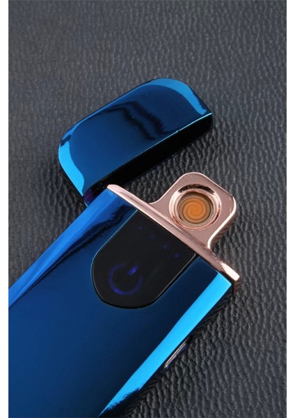 Ice Kaplamalı Şarjlı Dokunmatik Çakmak Mavi - SMCX709BR3