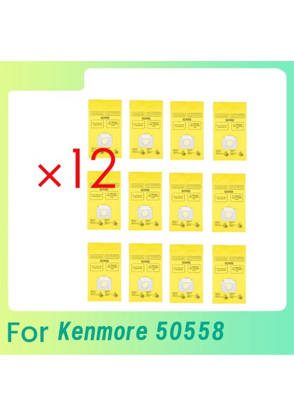 Kenmore 50558 Süpürücü Aksesuarları Için 12 Pcs Toz Torbaları Toz Torbalar Sürmek ve Iyi Çalışmak Için Yapılmış (Yurt Dışından)