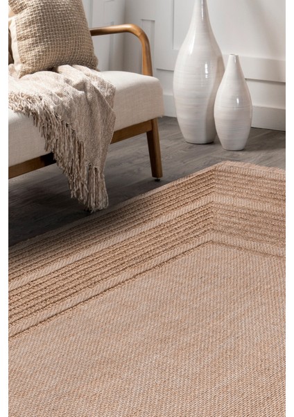 Novella Modern Halı Koleksiyonu | Tozumaz, Hasır Renk, Jüt Taban, Saçaklı Dekoratif Kilim modelleri