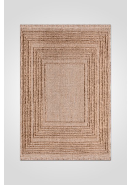 Novella Modern Halı Koleksiyonu | Tozumaz, Hasır Renk, Jüt Taban, Saçaklı Dekoratif Kilim fırsatları