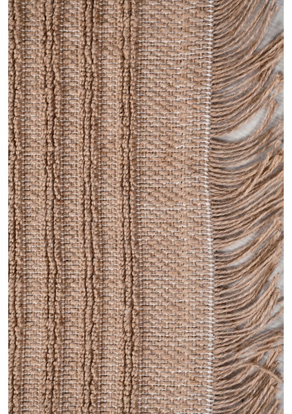 Novella Modern Halı Koleksiyonu | Tozumaz, Hasır Renk, Jüt Taban, Saçaklı Dekoratif Kilim