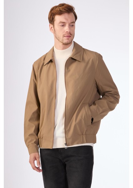 Vizon Erkek Regular Fit Düz Klasik Yaka Bomber Mont