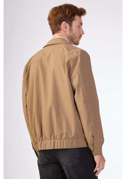 Vizon Erkek Regular Fit Düz Klasik Yaka Bomber Mont