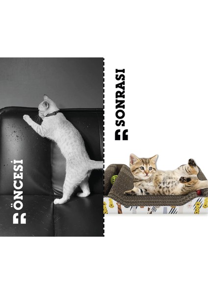 Karton Kedi Tırmalama Çantoplu 38*6*20 fırsatları