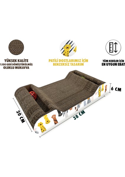 Karton Kedi Tırmalama Çantoplu 38*6*20 fiyatları