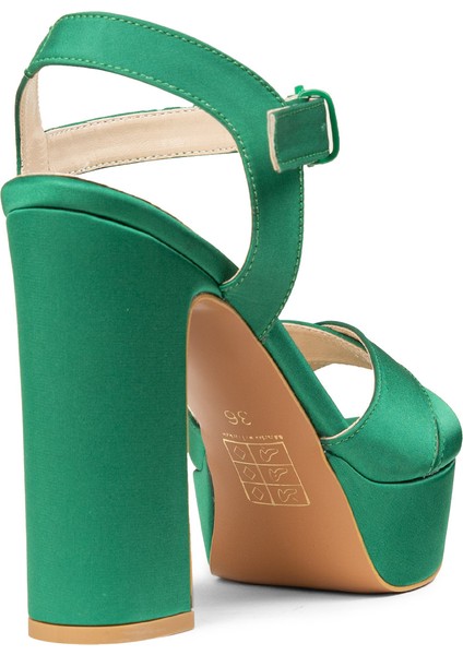 Kadın Yeşil Abiye Ayakkabı - K2023ZYSLM04 fiyatları