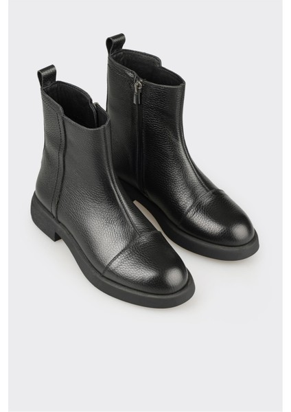 Siyah Deri Kadın Günlük Bot fiyatları